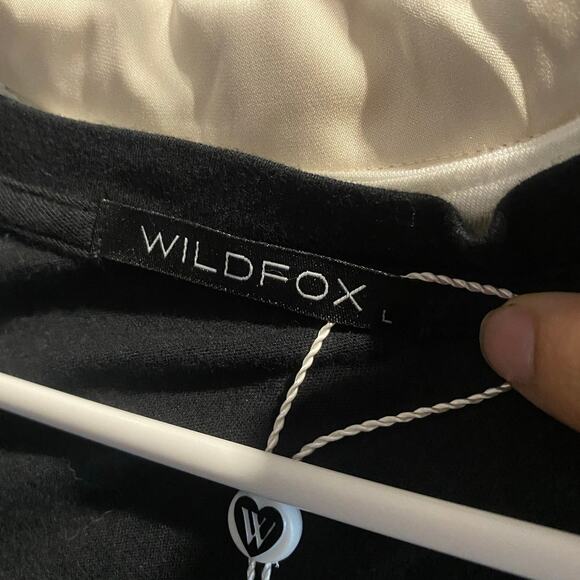 Wildfox Black Meow Cat Long Sleeve Bodysuit Sz L - Picture 5 of 13